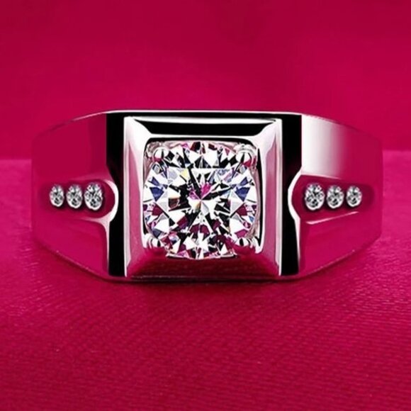 ๐ Classic Style 1.25 CTW. Diamond Band / Ring, Stamped 925 Sterling Silver ๐ - Picture 2 of 9